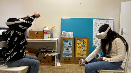 Kreslení ve VR – zážitek žáků 9. třídy v Masarykově veřejné knihovně