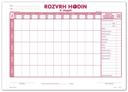 7. 9. Výuka dle rozvrhu